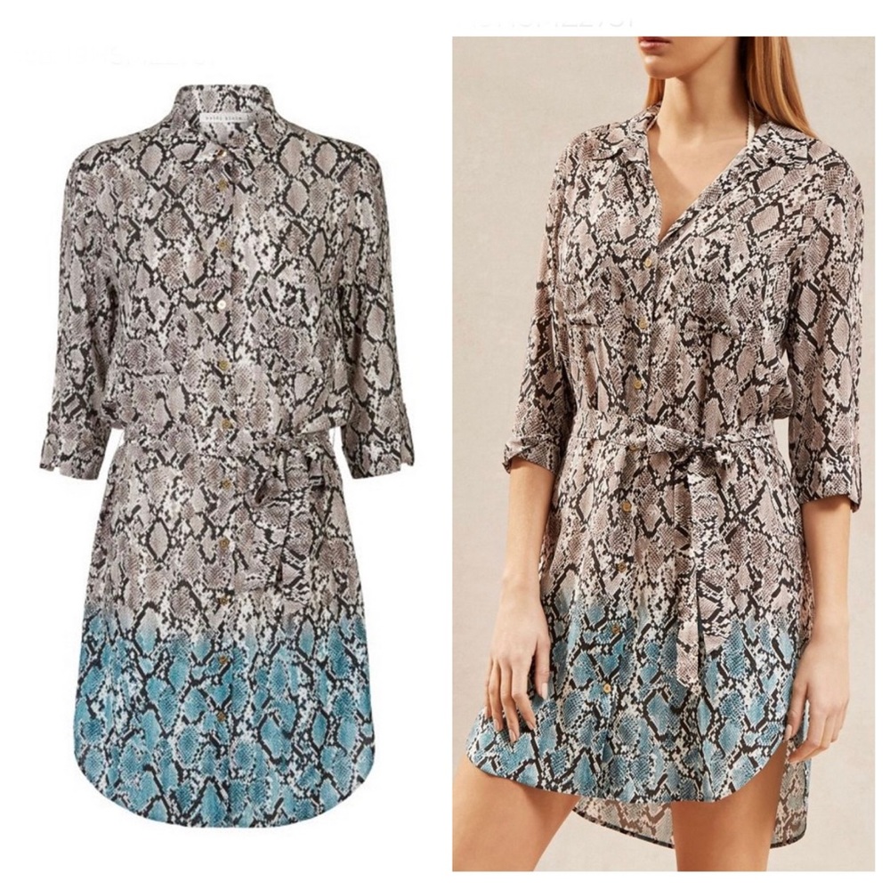 Heidi Klein Mombasa Snake Print Shirt Dress